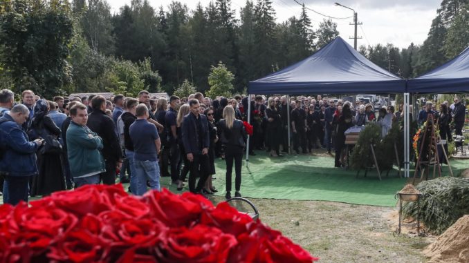 PMC Wagner group founder and chief Yevgeny Prigozhin funeral in St.Petersburg