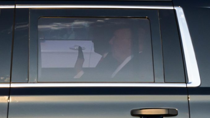 Arrival of former US President Donald Trump to Hartsfield Jackson Atlanta International Airport