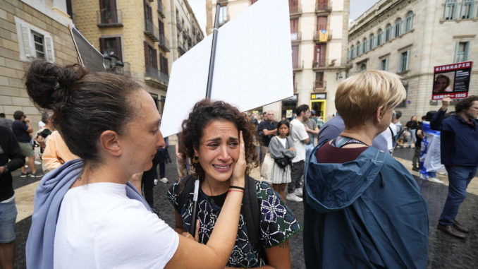 Protesta a favor de Israel en Barcelona