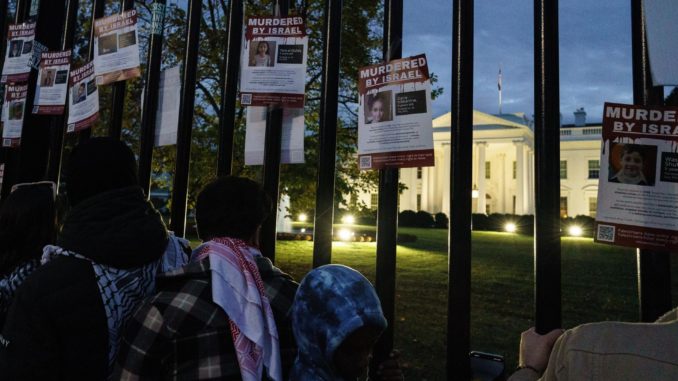 Protest in solidarity with Palestinian people in Washington