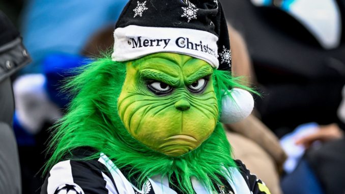 grinch Newcastle fan. Boxing Day.