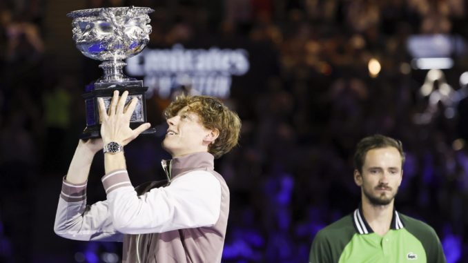 Jannick Sinner en la final del Open de Australia