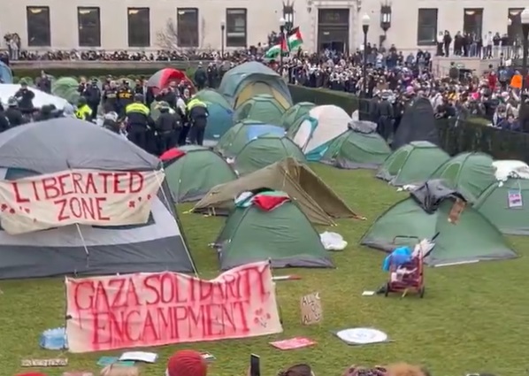 Estudiantes en Nueva York son arrestados por protestar contra la guerra en Gaza