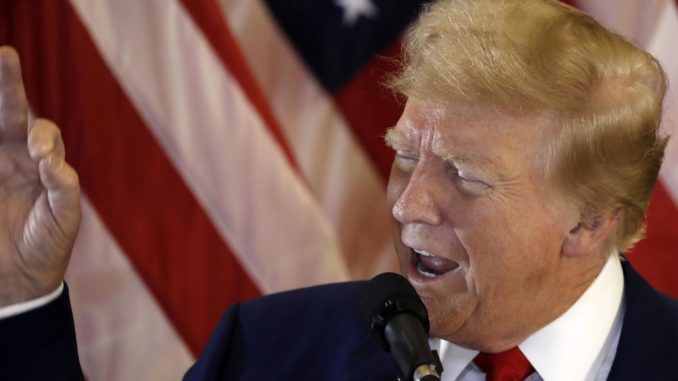 Former US President Donald Trump addresses media at Trump Tower following guilty verdict