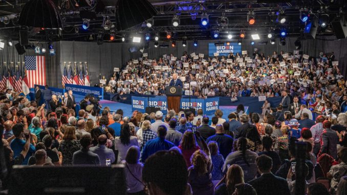 President Biden attends campaign rally in Raliegh, North Carolina