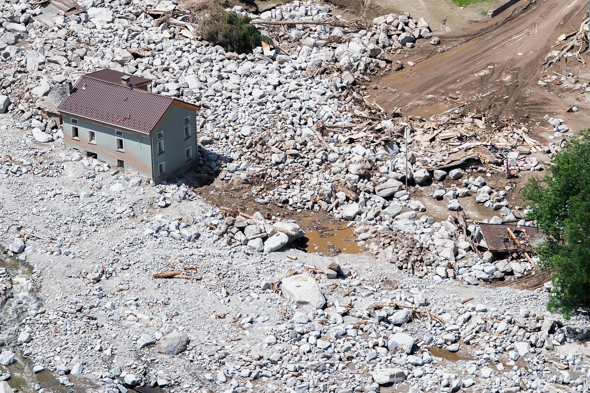 Landslide affects area in Misox valley