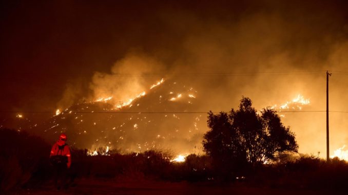 Post fire breaks out in California