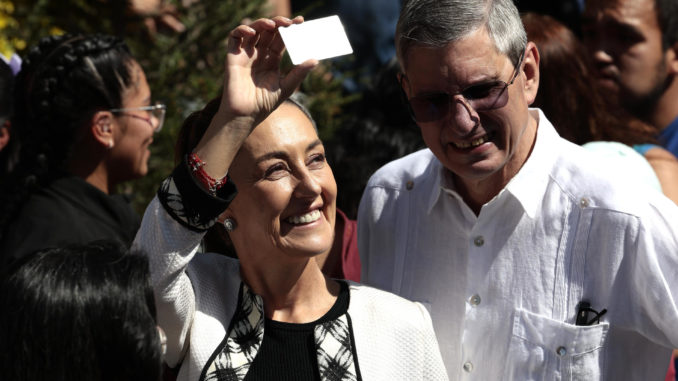 Votación de la candidata oficialista Claudia Sheinbaum en la Ciudad de México