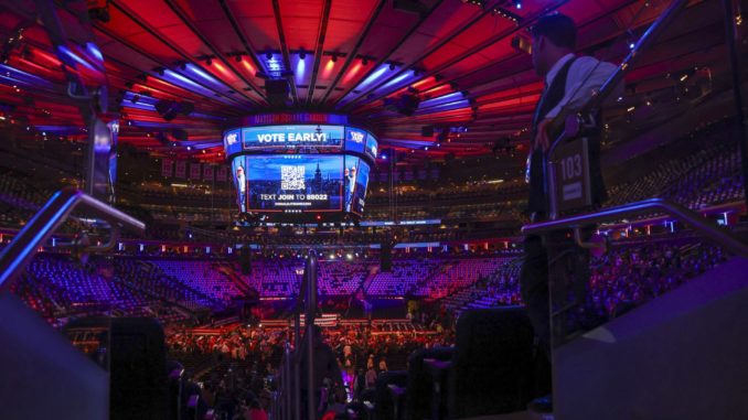Donald Trump holds political rally in New York City
