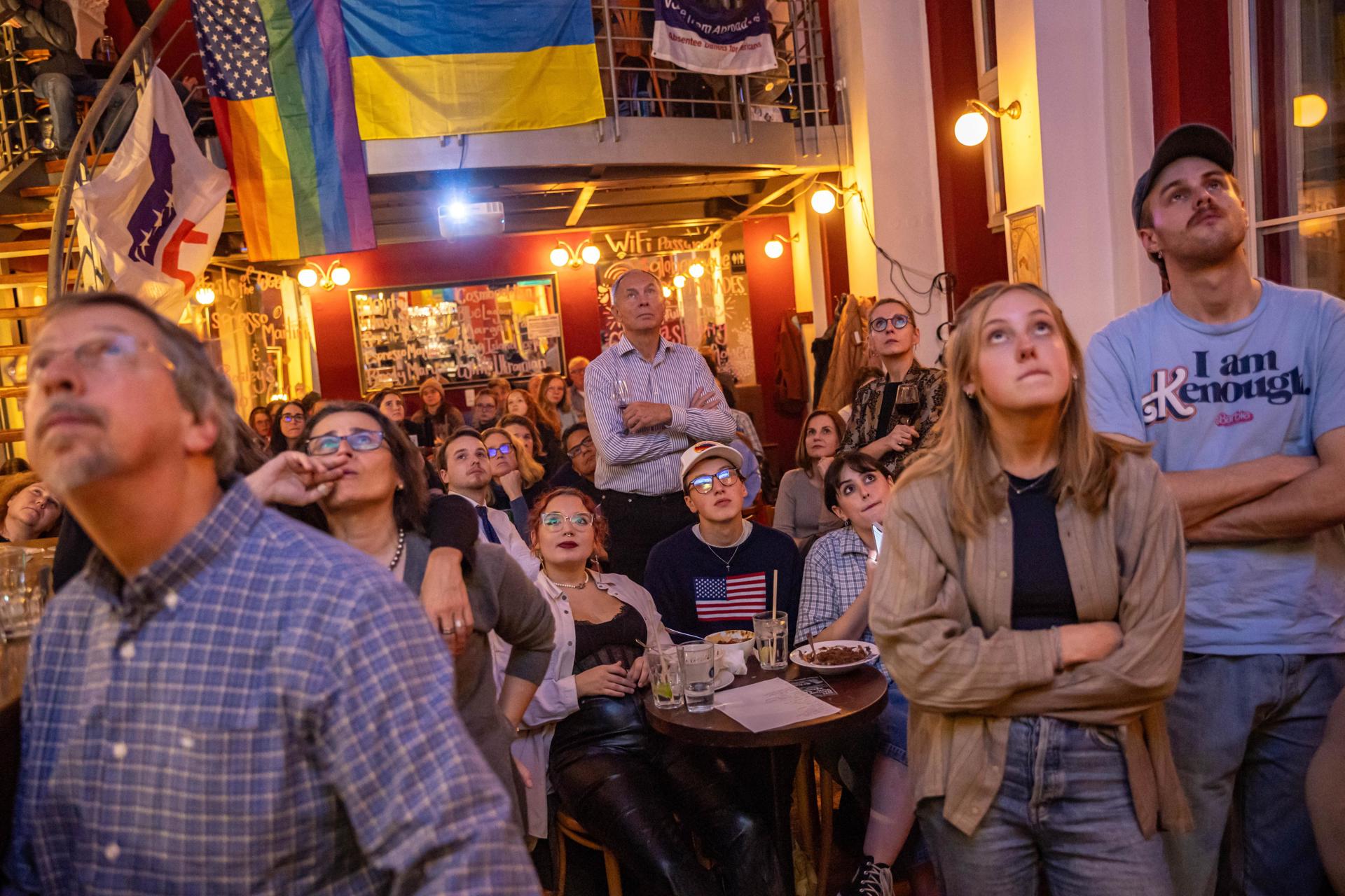 US election night with Democrats abroad in Prague