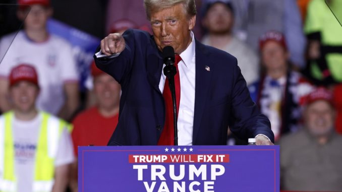 Acto electoral dl candidato presidencial republicano Donald Trump