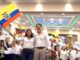 Francesco Tabacchi y Blanca Sacancela, candidatos presidencial y vicepresidencial en un acto proselitista, en Guayaquil, el pasado 2 de enero de 2025. Foto extraída de la cuenta de Tabacchi en X.