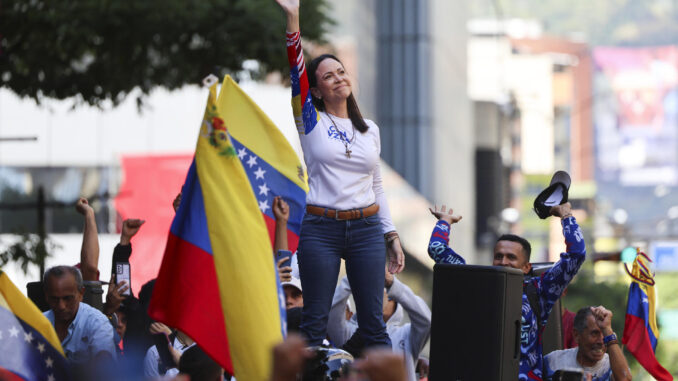 MarÌa Corina Machado asegura que Venezuela "superÛ el miedo" al salir a las calles