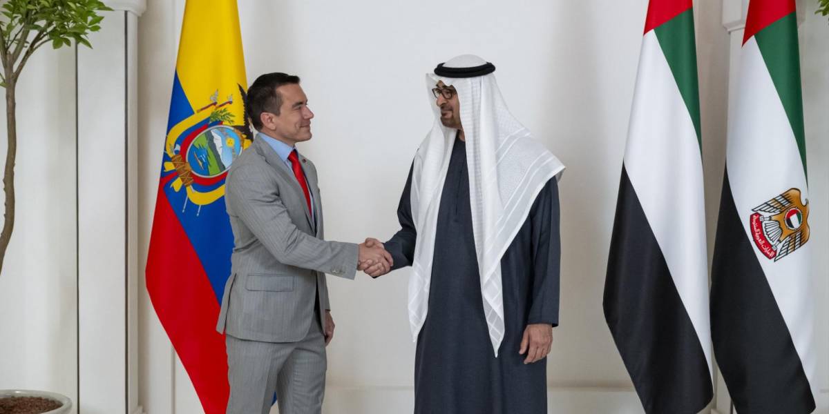 Noboa se reúne con el presidente de los Emiratos Árabes Unidos y busca inversiones para Ecuador