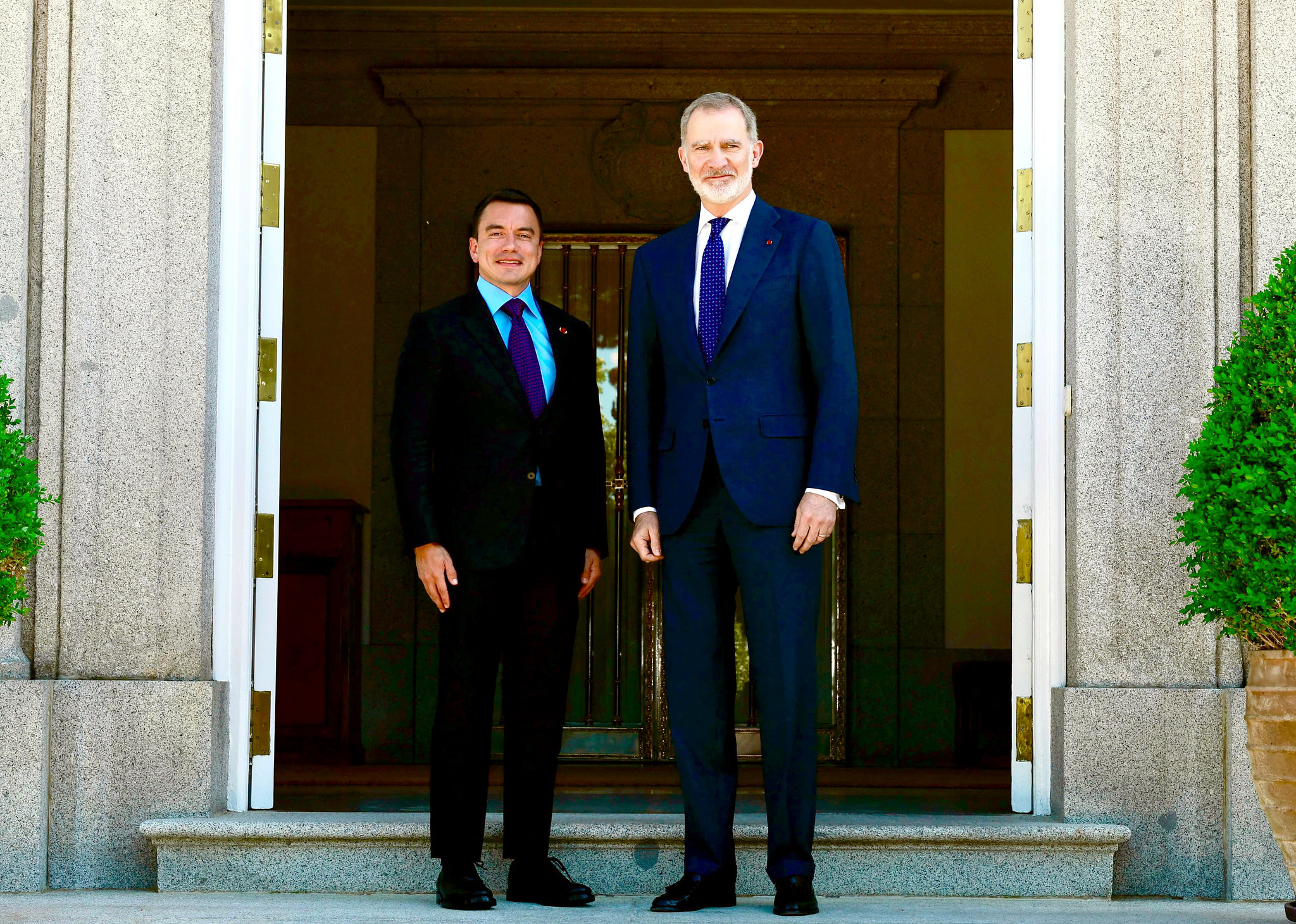 Noboa y el rey de España tratan inversiones y próxima Cumbre Iberoamericana