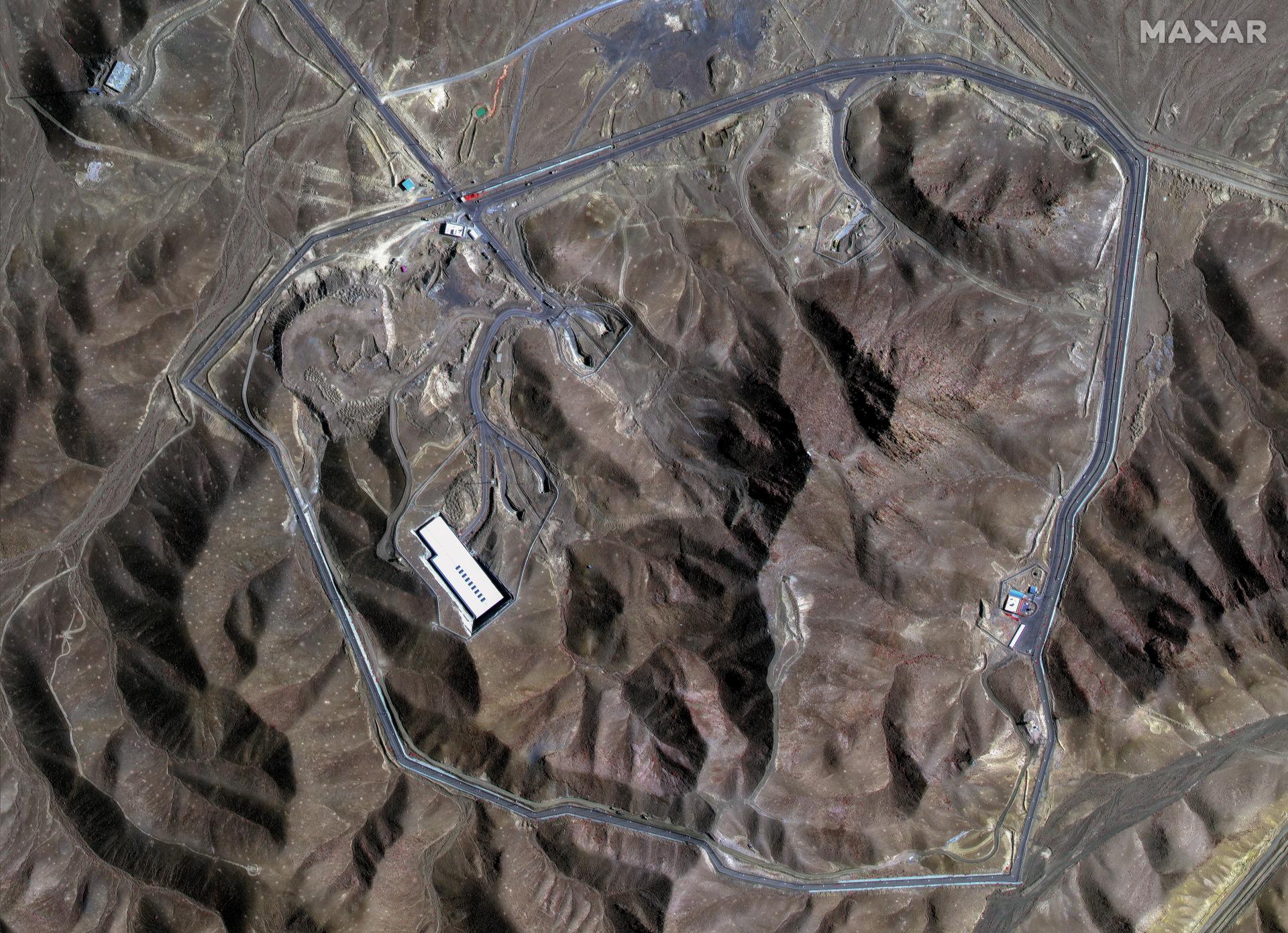 Satellite image of Iran’s Fordo uranium enrichment facility