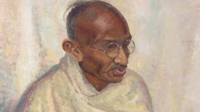 Retrato Gandhi