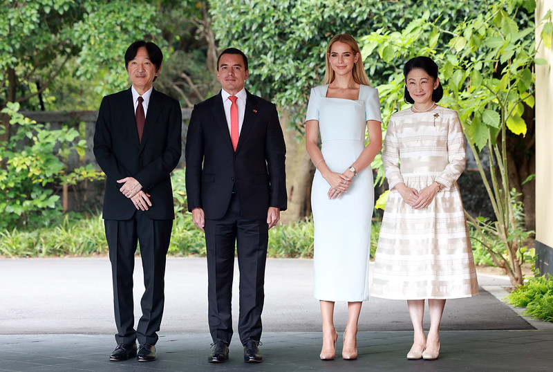 Noboa es recibido por los príncipes herederos de Japón