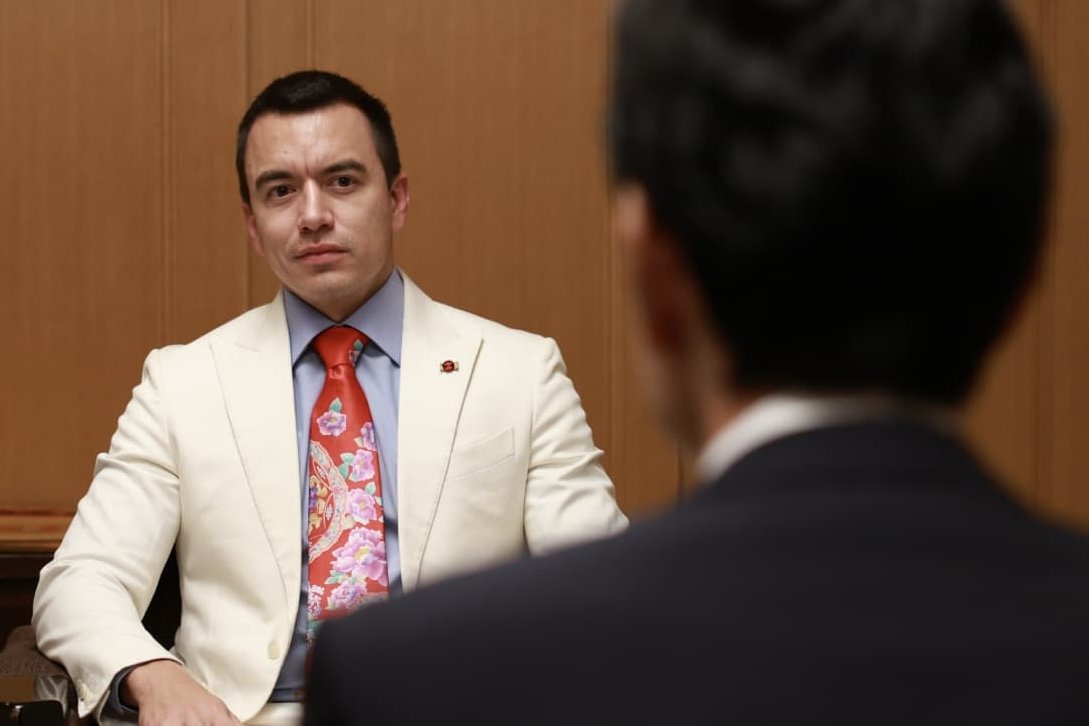 Noboa cancela su visita a Vietnam por llegada de Marco Rubio