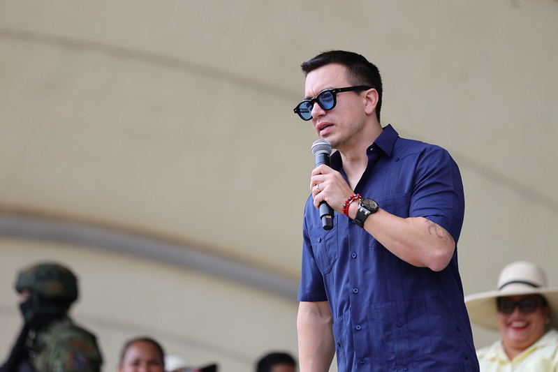 Noboa cumple agenda en Guayas y dice que dialogará con «la gente que quiere trabajar»