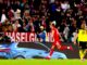 MUNICH (Germany), 18/10/2025.- Harry Kane of Munich celebrates after scoring 1-0 during the German Bundesliga soccer match between Bayern Munich and Borussia Dortmund in Munich, Germany, 18 October 2025. (Alemania) EFE/EPA/ANNA SZILAGYI CONDITIONS - ATTENTION: The DFL regulations prohibit any use of photographs as image sequences and/or quasi-video.