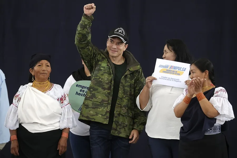 Noboa espera el apoyo de Brasil, Europa y EE.UU. en bases militares en Ecuador