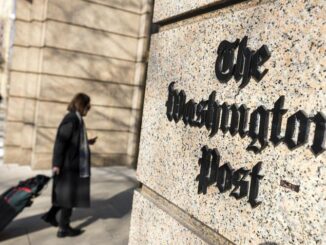 Fachada del edificio de The Washington Post, medio que anunció un recorte significativo de su plantilla editorial.EFE/EPA/JIM LO SCALZO