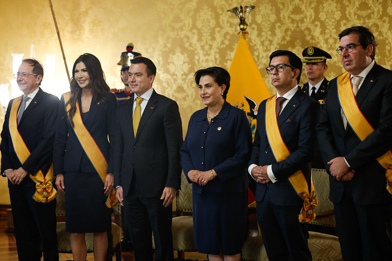 Noboa condecora a Kristi Noem al mérito con el grado «Gran Cruz»