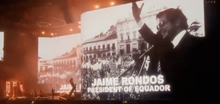 Jaime Roldós aparece en Coachella: el mensaje político de The Strokes que sorprendió