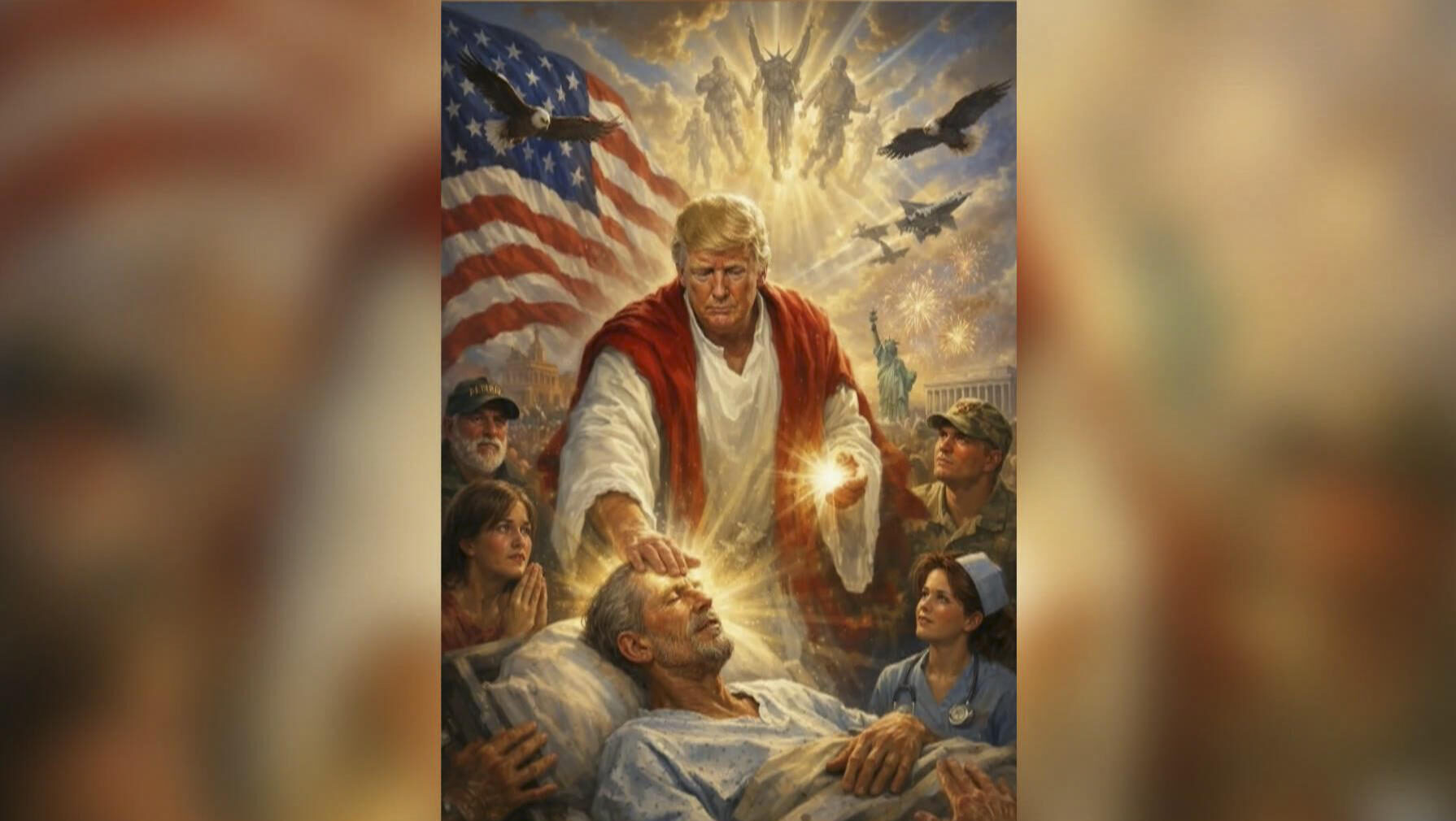Trump elimina imagen que publicó como si fuera Jesús tras críticas por blasfemia
