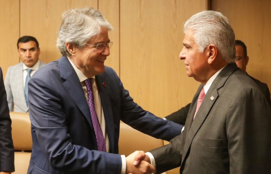 Guillermo Lasso se reunió con José Raúl Mulino, presidente de Panamá