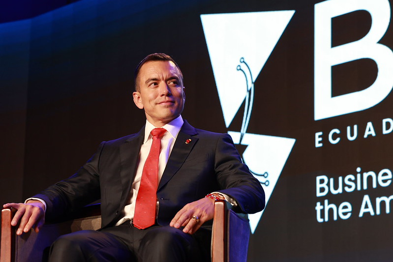 Noboa participó en foro empresarial y dice que Ecuador «ha bajado en la desigualdad»